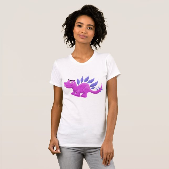 T-shirt Stegosaurus pourpre (Devant entier)