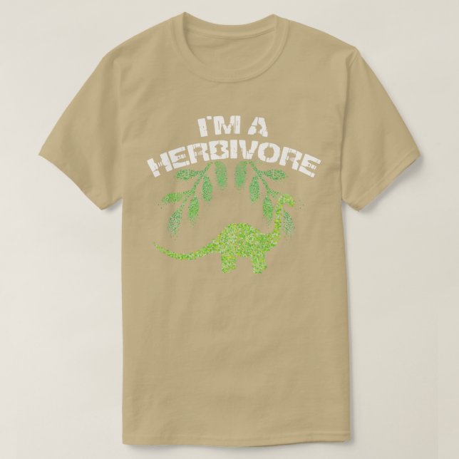 T-shirt Stegosaurus Vegetarian Herbivore végétarien (Design devant)