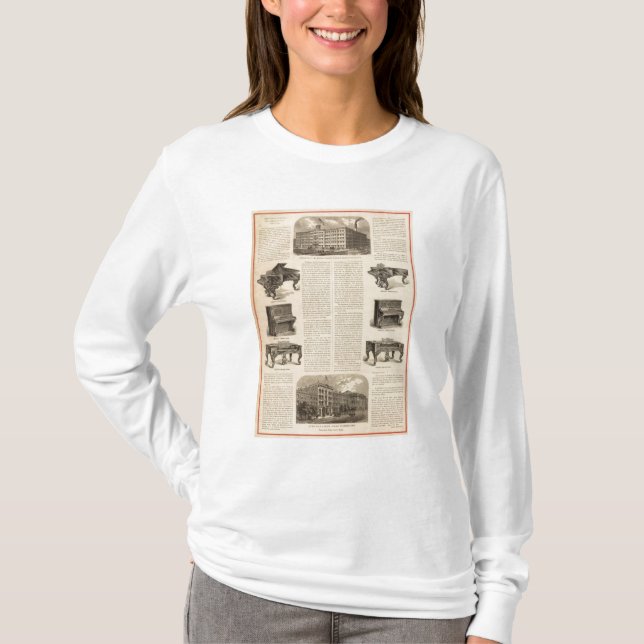 T-shirt Steinway et fils, piano Manufacutrers (Devant)