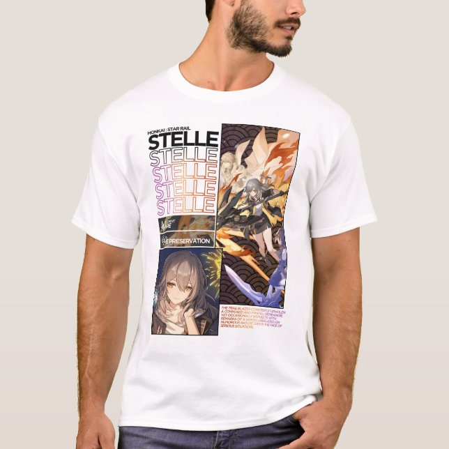T-shirt Stelle Fire Character Info - Honkai Star Rail (Devant)