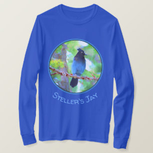 T-shirt Steller's Jay Painting - Art original pour oiseaux