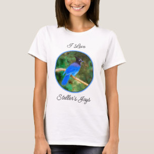 T-shirt Steller's Jay Painting - Art original pour oiseaux