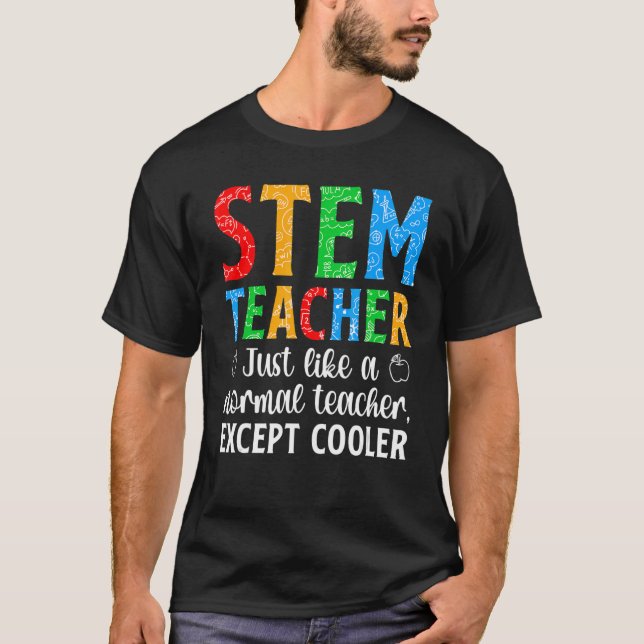 T-shirt STEM Enseignant Science Technologie Génie Math (Devant)