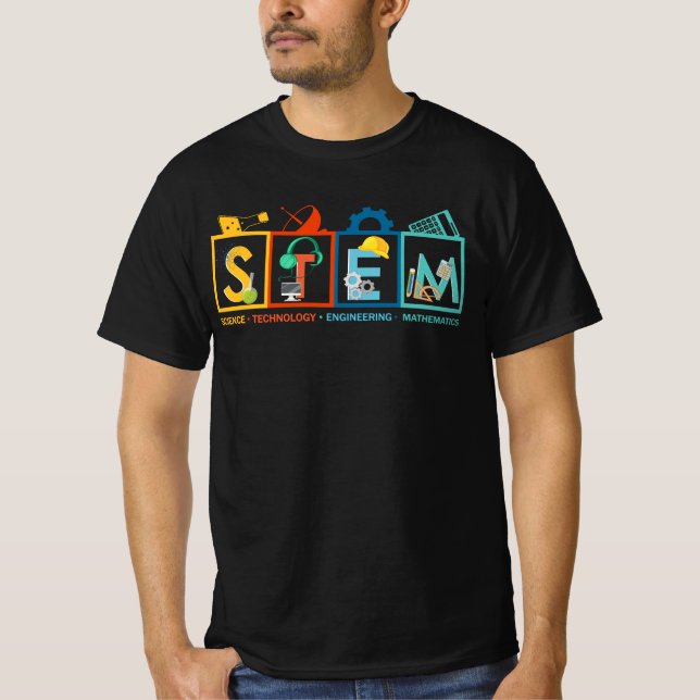 T-shirt STEM Science Technologie Génie Mathématiques Ensei (Devant)