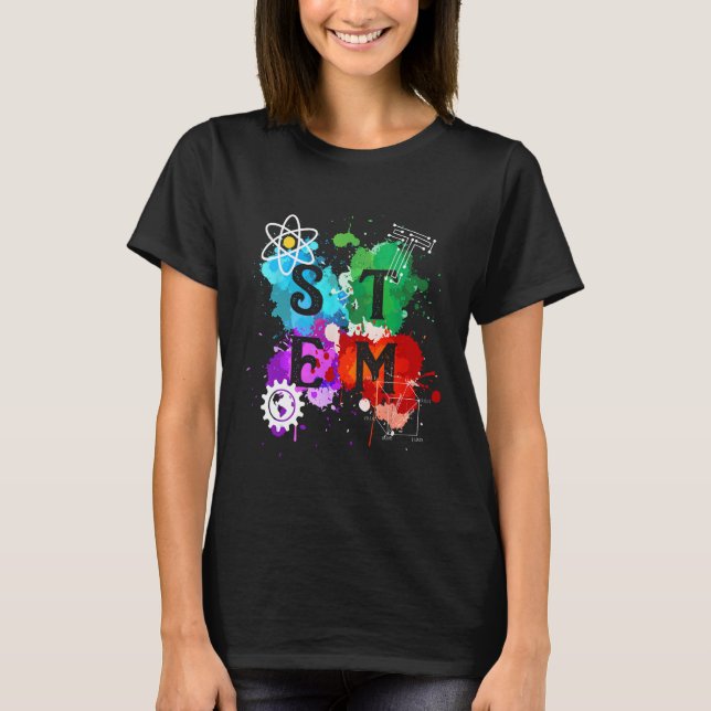 T-shirt STEM Science Technologie Génie Mathématiques Profe (Devant)