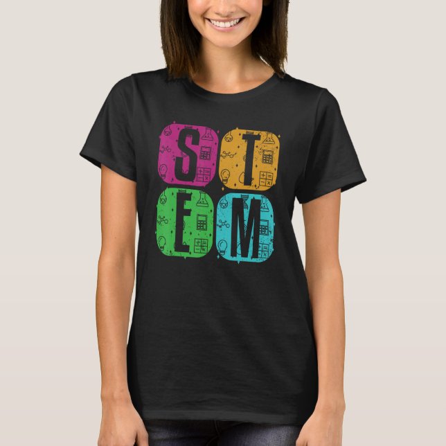 T-shirt STEM Science Technologie Génie Mathématiques Stémé (Devant)