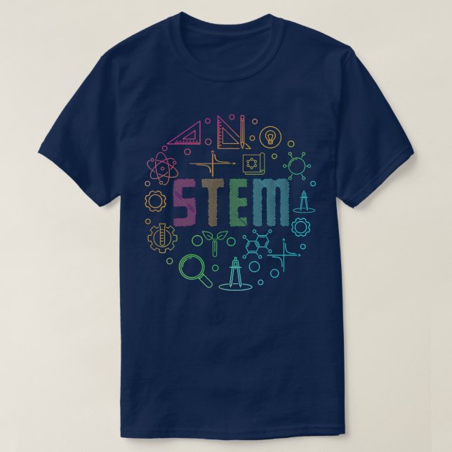 T-shirt STEM Science Technologie Ingénierie Mathématiques  (Design devant)
