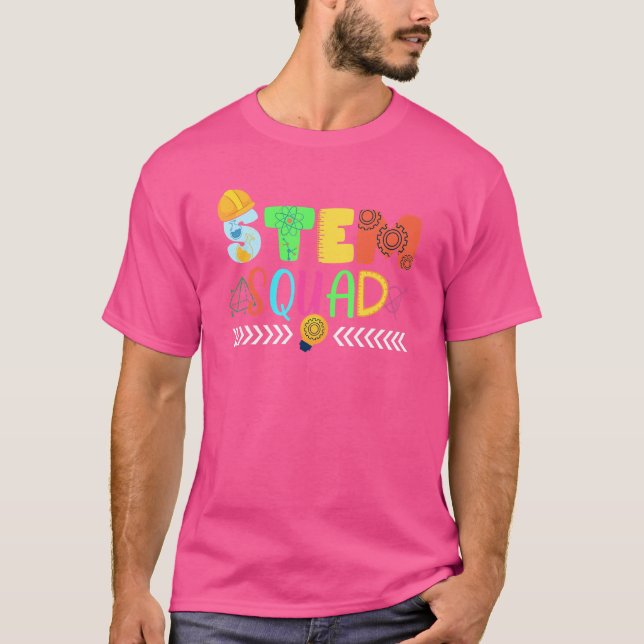 T-shirt Stem Squad Science Technologie Génie Math Tea (Devant)