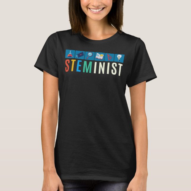 T-shirt Stéménite Science Technologie Génie Math STEM (Devant)