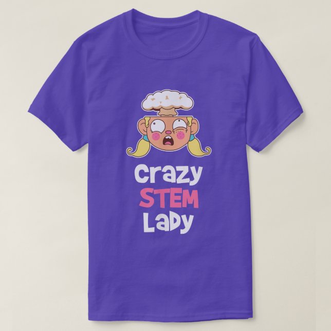 T-shirt Steminist Equality Stem Science Mind Blown Female  (Design devant)