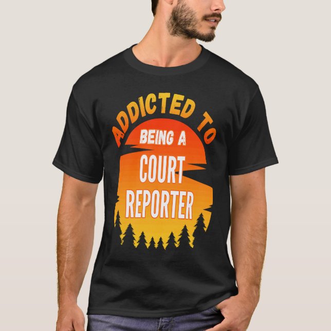 T-shirt Sténotypiste  Addict au sténotypiste (Devant)