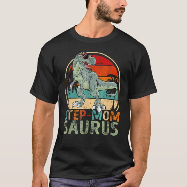 T-shirt Step Momsaurus Rex Dinosaur Step Mom Saurus (Devant)