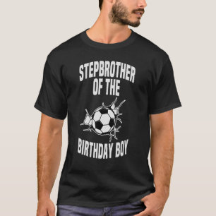 T-shirt Stepbrother De L'Anniversaire Boy Soccer Ball Team