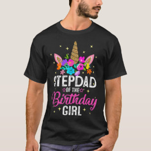 T-shirt Stepdad De La Fille Anniversaire Mère Unicorne Nai