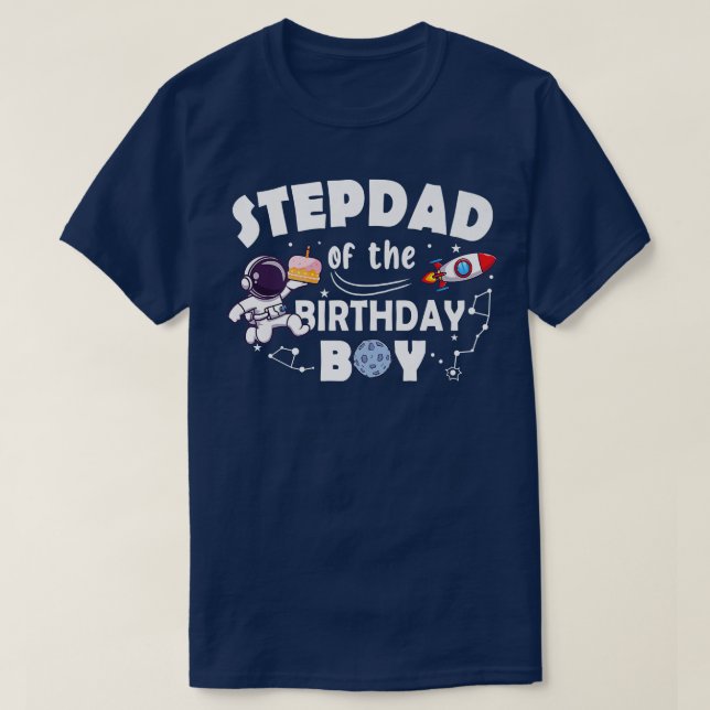T-shirt Stepdad De L'Anniversaire Astronaut Thème Espace G (Design devant)