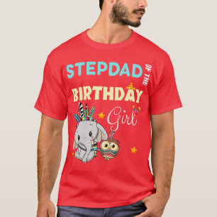 T-shirt Stepdad Eléphant De La Fille Anniversaire