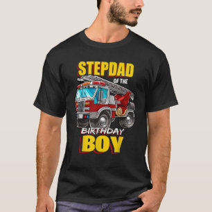 T-shirt Stepdad of Birthday Boy Matching Family Firemer Fi
