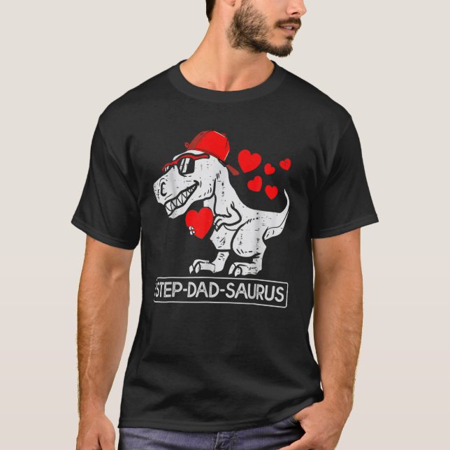 T-shirt Stepdad Saurus Bonus Papa Mens Stepdadsaurus (Devant)