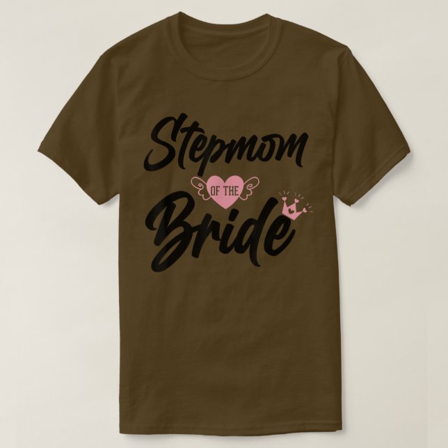 T-shirt Stepmaman de la mariée Stepmère Pas mère Pas mère  (Design devant)