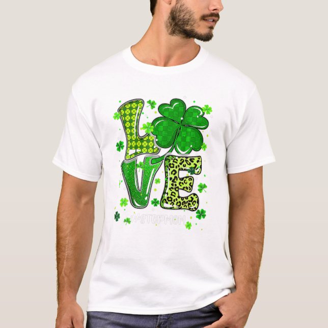 T-shirt Stepmaman Green Plaid Leopard St (Devant)
