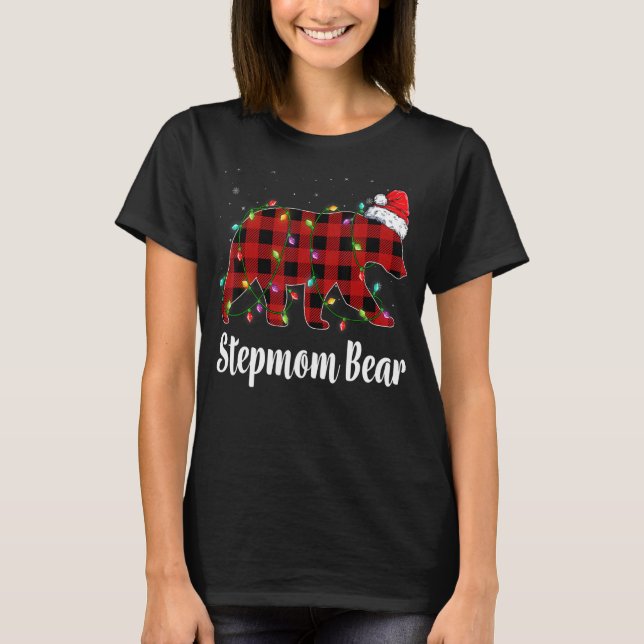 T-shirt Stepmere Bear Buffalo Red Plaid Correspondant Fami (Devant)