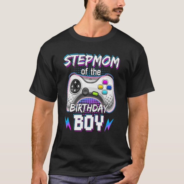 T-shirt Stepmere Of Birthday Boy Video Jeu B Day Top G (Devant)