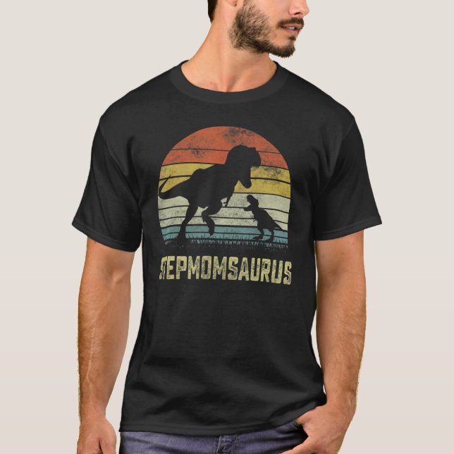 T-shirt Stepmomsaurus Rex Dinosaur Stepmaman Saurus Famill (Devant)