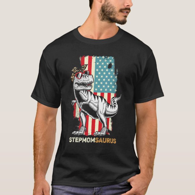 T-shirt Stepmomsaurus Rex Step Mom Dinosaur Rex Stepmaman  (Devant)