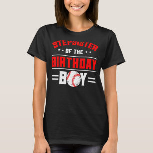 T-shirt Stepsoeur De L'Anniversaire Boy Baseball Thème Fam
