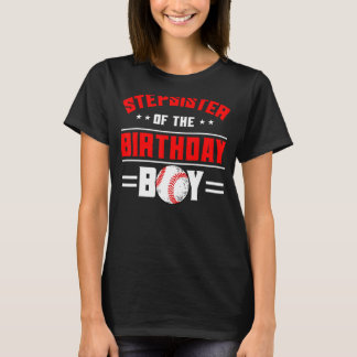 T-shirt Stepsoeur De L'Anniversaire Boy Baseball Thème Fam