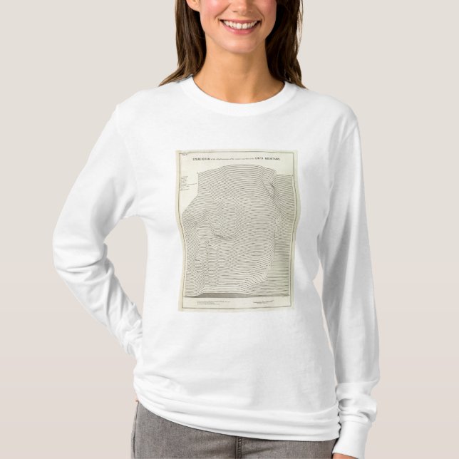 T-shirt Stéré0gramme de montagnes d'Uinta (Devant)