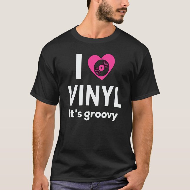 T-shirt Stereo Vinyl Record Buff Music Disc Player Audio A (Devant)