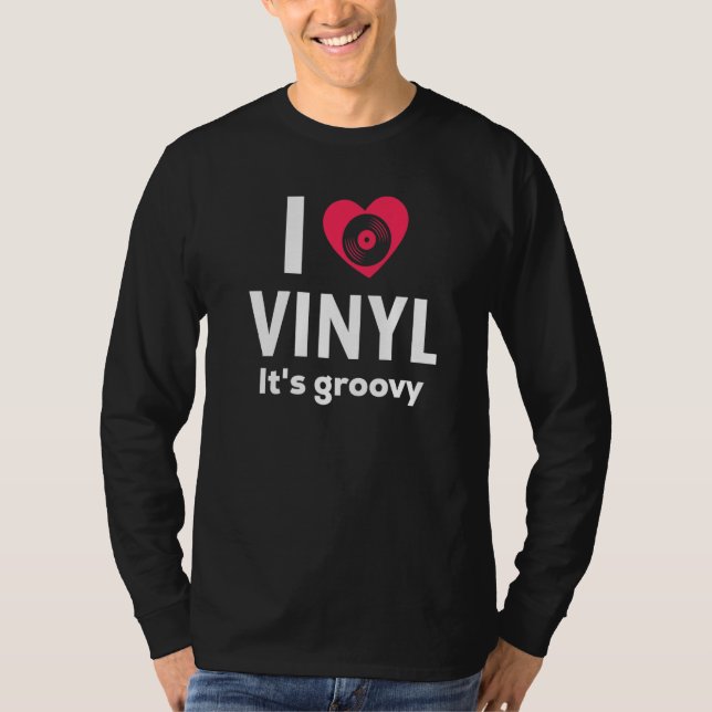 T-shirt Stereo Vinyl Record Buff Music Disc Player Audio A (Devant)