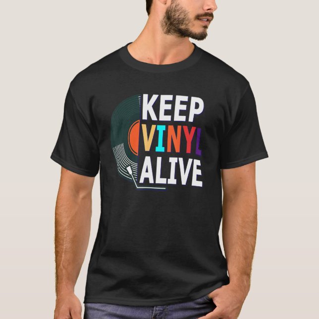 T-shirt Stereo Vinyl Record Buff Music Disk Player Audio A (Devant)