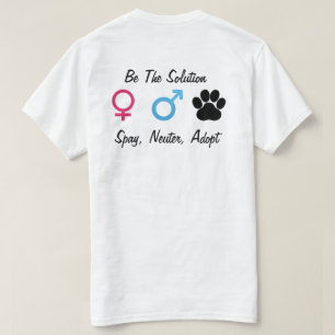 T-shirt Stérilisez, changez, adoptez