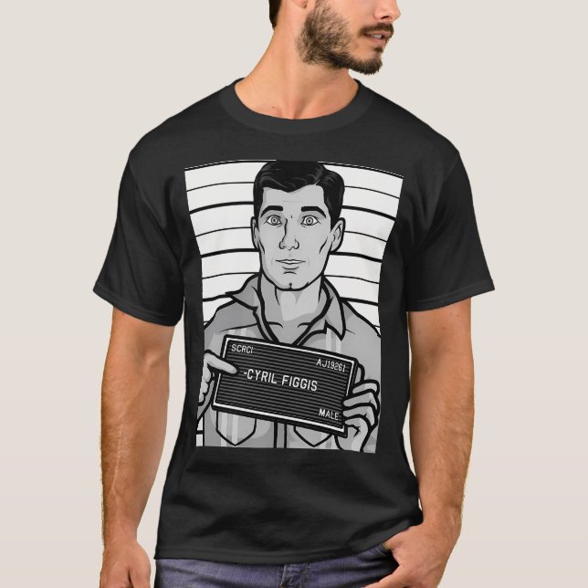 T-shirt Sterling Archer Mugshot (Devant)