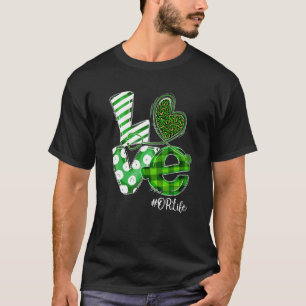 T-shirt Stethoscope Amour OU Vie Infirmière Plaid St patri
