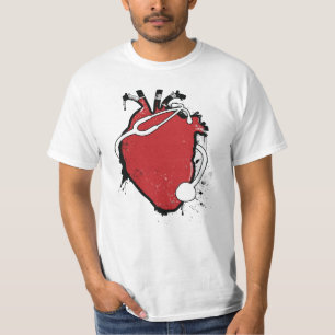T-shirt stéthoscope anatomique de coeur