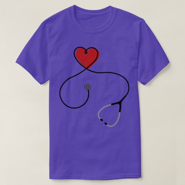 T-shirt Stethoscope avec coeur (Design devant)