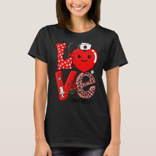 T-shirt Stéthoscope Cœur Amour Mignon Infirmière CNA Valen