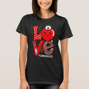 T-shirt Stéthoscope Cœur Amour Mignon LVN Vie d'Infirmière