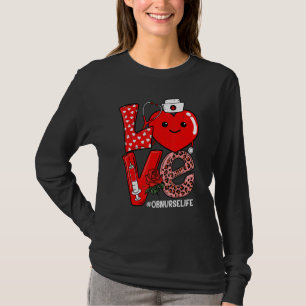 T-shirt Stéthoscope Cœur Amour Mignon Vie Infirmière OB Va