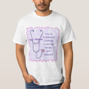 T-shirt Stéthoscope Cœur Étudiant Infirmière