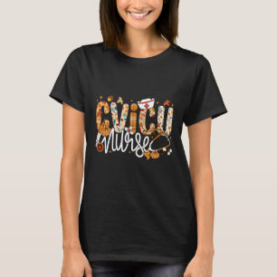T-shirt Stethoscope Cvicu Infirmière Automne Yall L'Automn