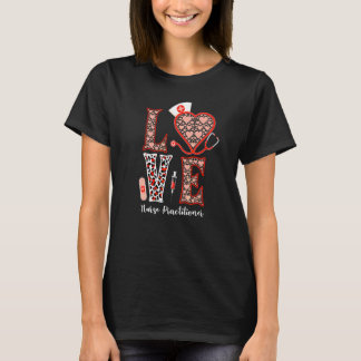 T-shirt Stéthoscope d'amour Cœur Léopard Infirmière pratic