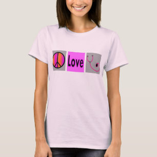 T-shirt stéthoscope d'amour de paix