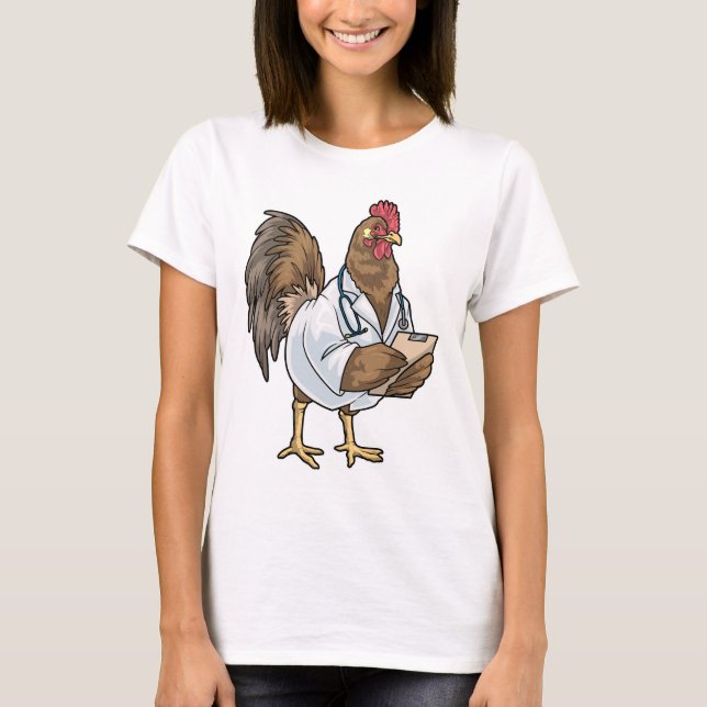 T-shirt Stéthoscope de poulet (Devant)