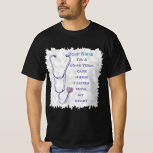 T-shirt Stéthoscope des infirmières de soins de longue dur