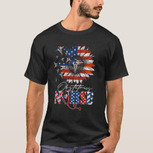 T-shirt Stéthoscope d'infirmière en obstétrique Tournesol