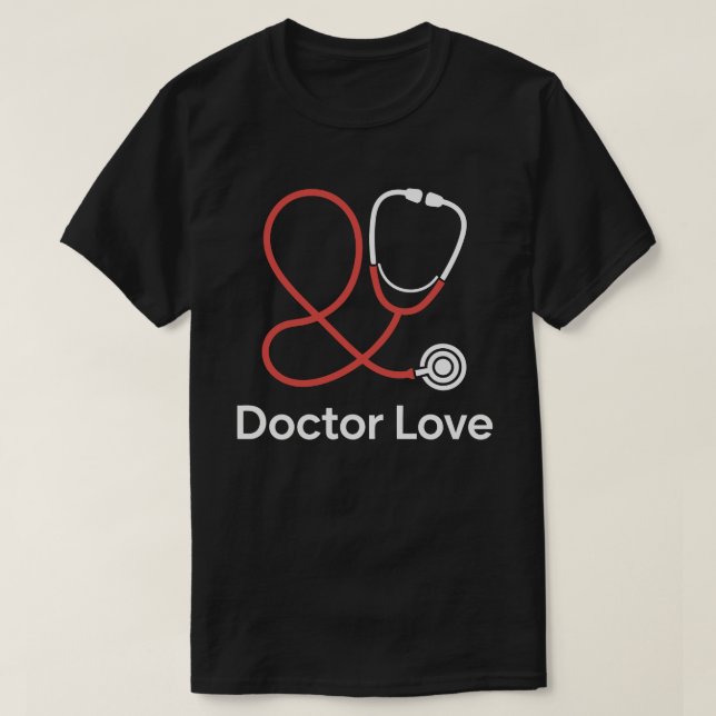 T-Shirt Stéthoscope Docteur Amour (Design devant)